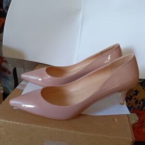 Blush Patent kitten heels